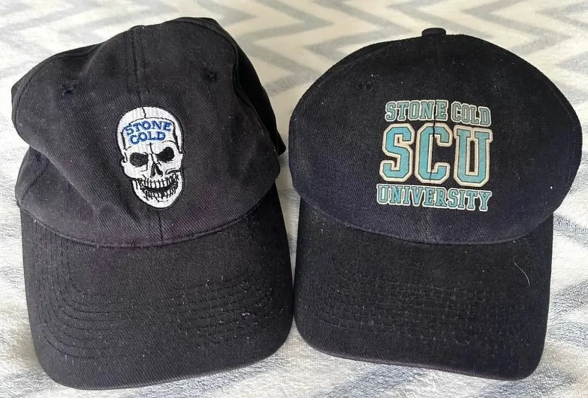 WWE Stone Cold Steve Austin baseball caps (x2) - Image 1