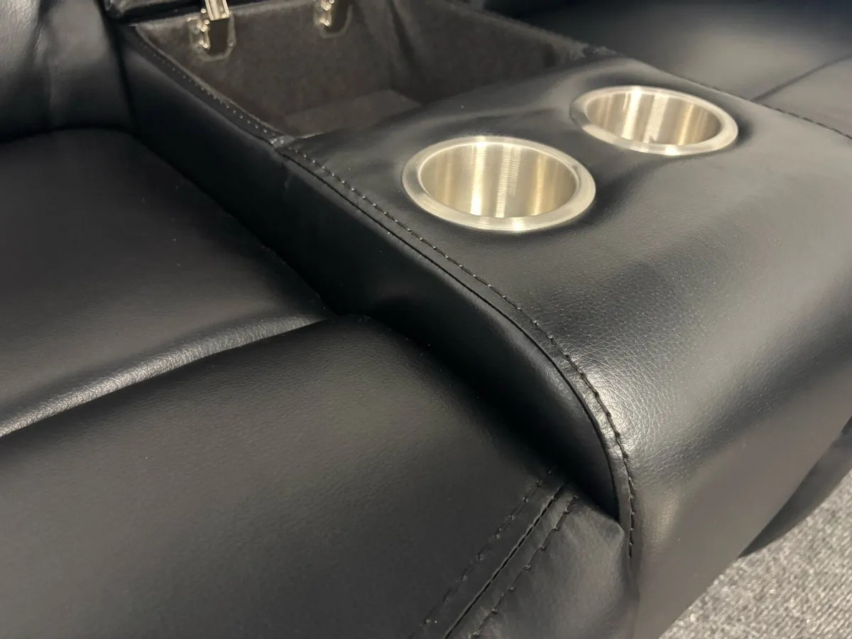 New Grey Leather Recliner Sofa FREE DELIVERY - Image 4