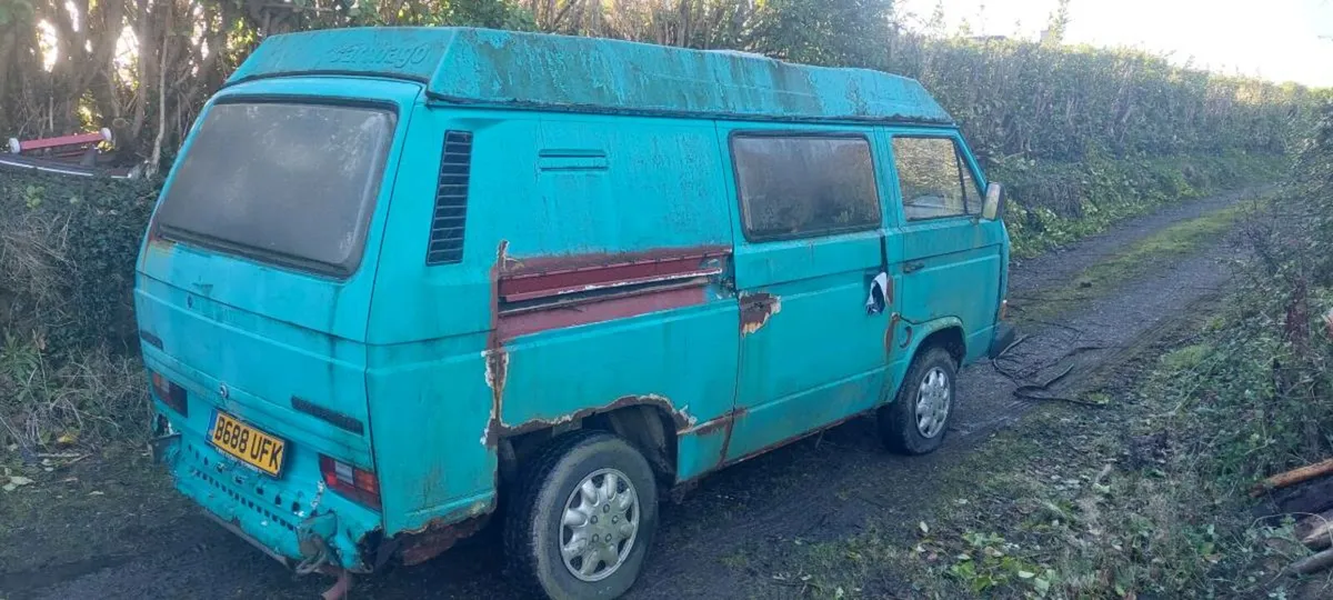 T25 POP TOP CAMPER+second van for parts - Image 3