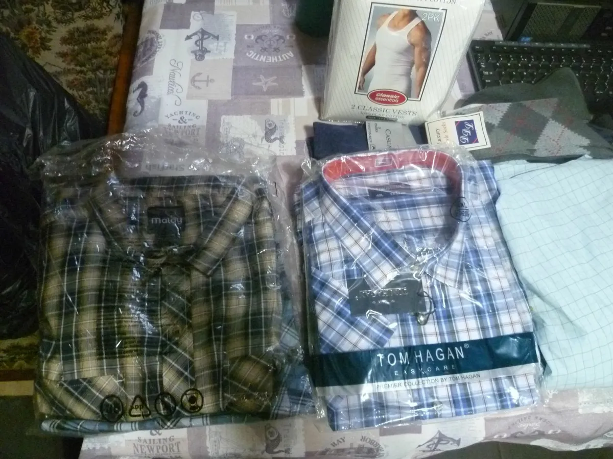 Large size jeans, shirts, socks ect. New & used - Image 4