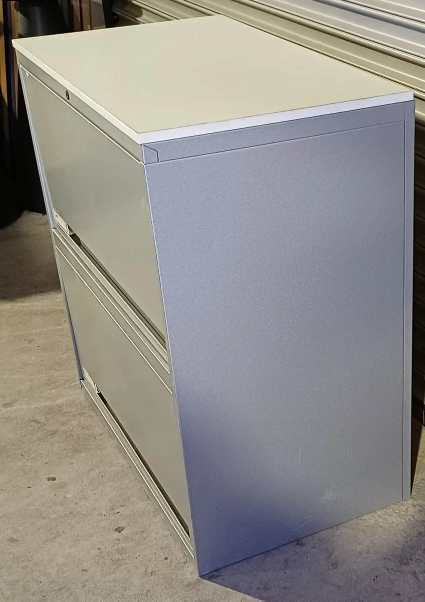 Steel Slider Two Drawer Cabinet - Image 3