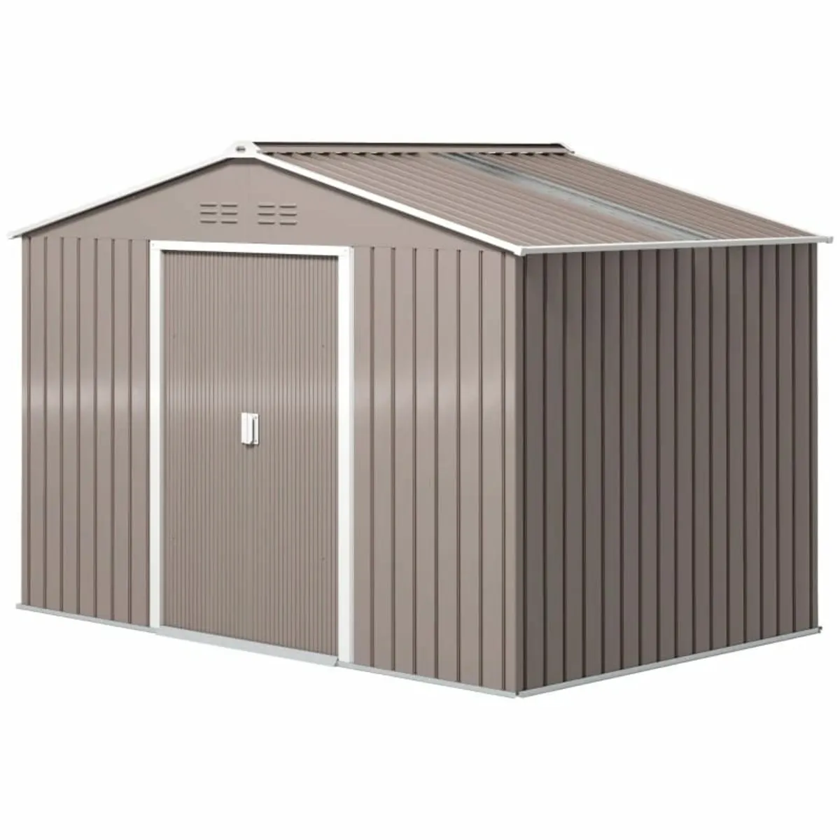 Metal Tool Shed with Sliding Doors and Ventilation - Image 2