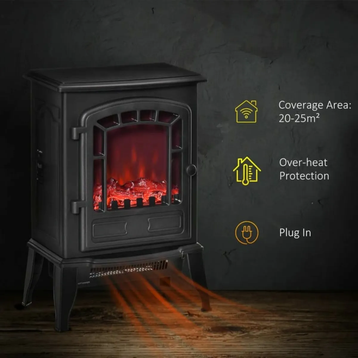 standing Electric Fireplace Stove, Fireplace Heate - Image 4