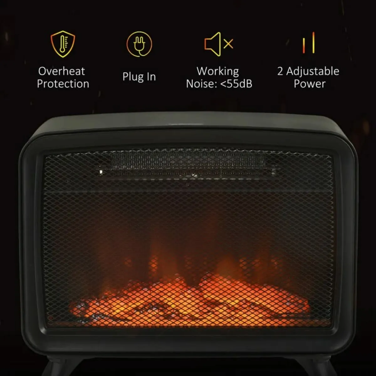 Fireplace Stove, Freestanding or Tabletop, with LE - Image 2