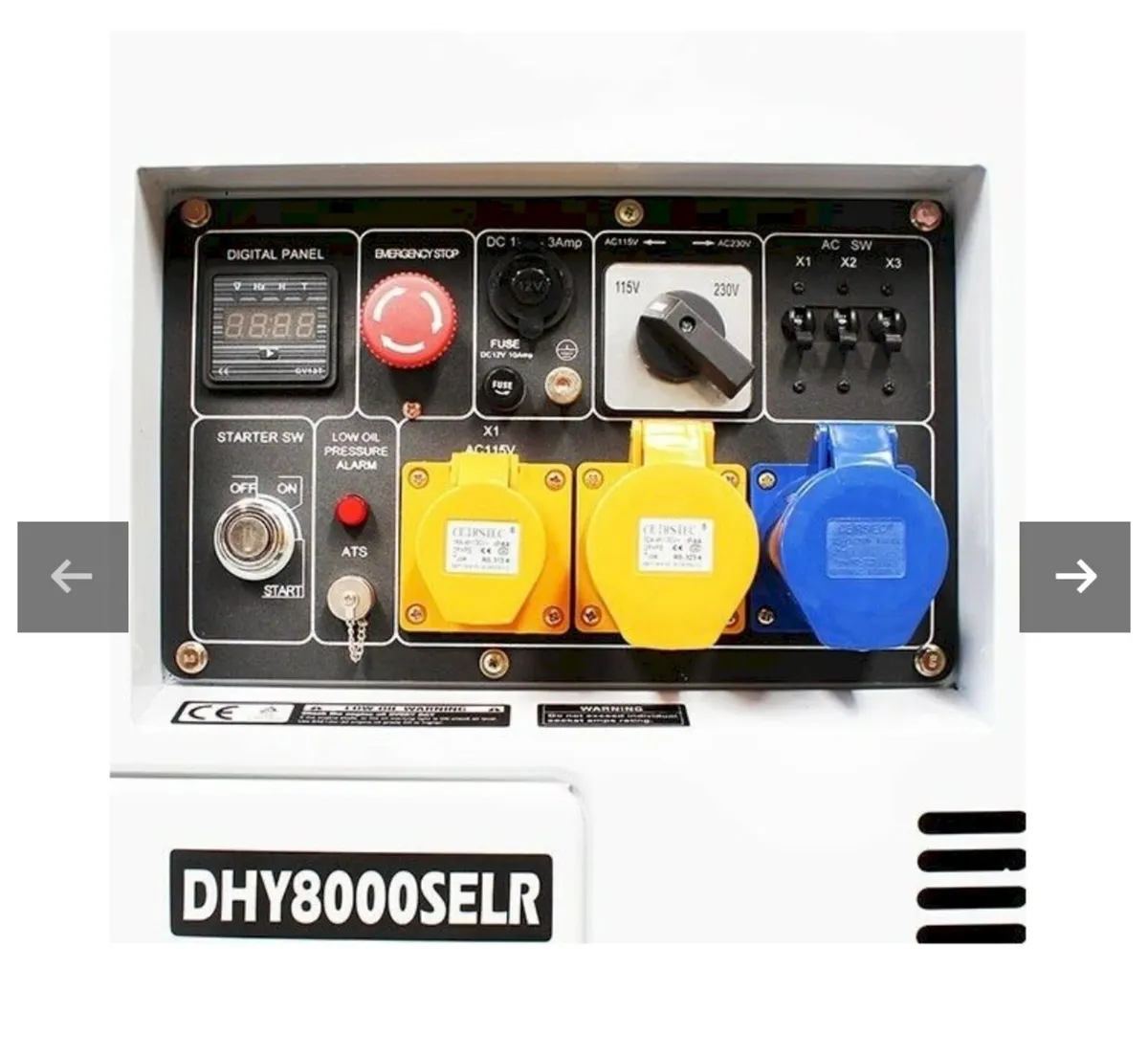 Hyundai DHY8000SELR 6kW / 7.5kVA - Image 3