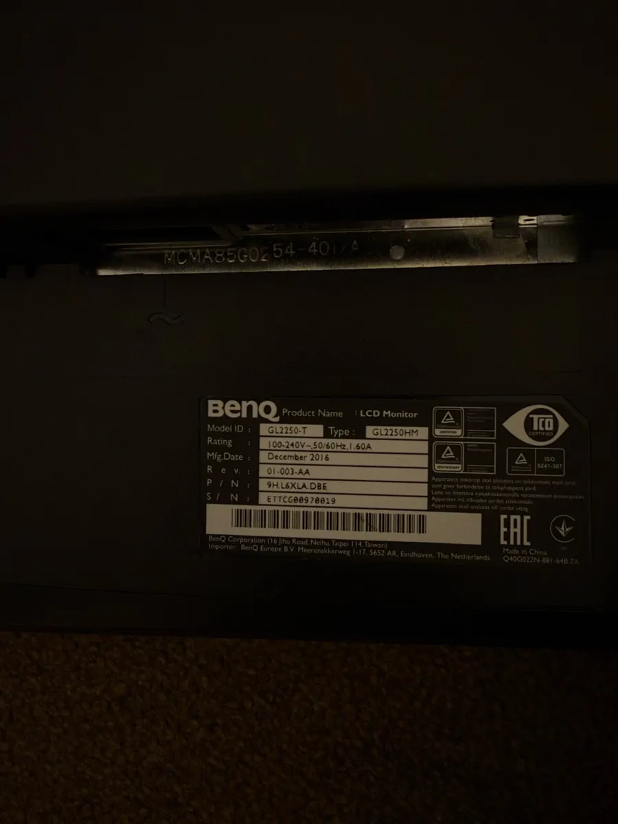 BenQ GL2250 21.5" Full HD Black Computer Monitor - Image 4