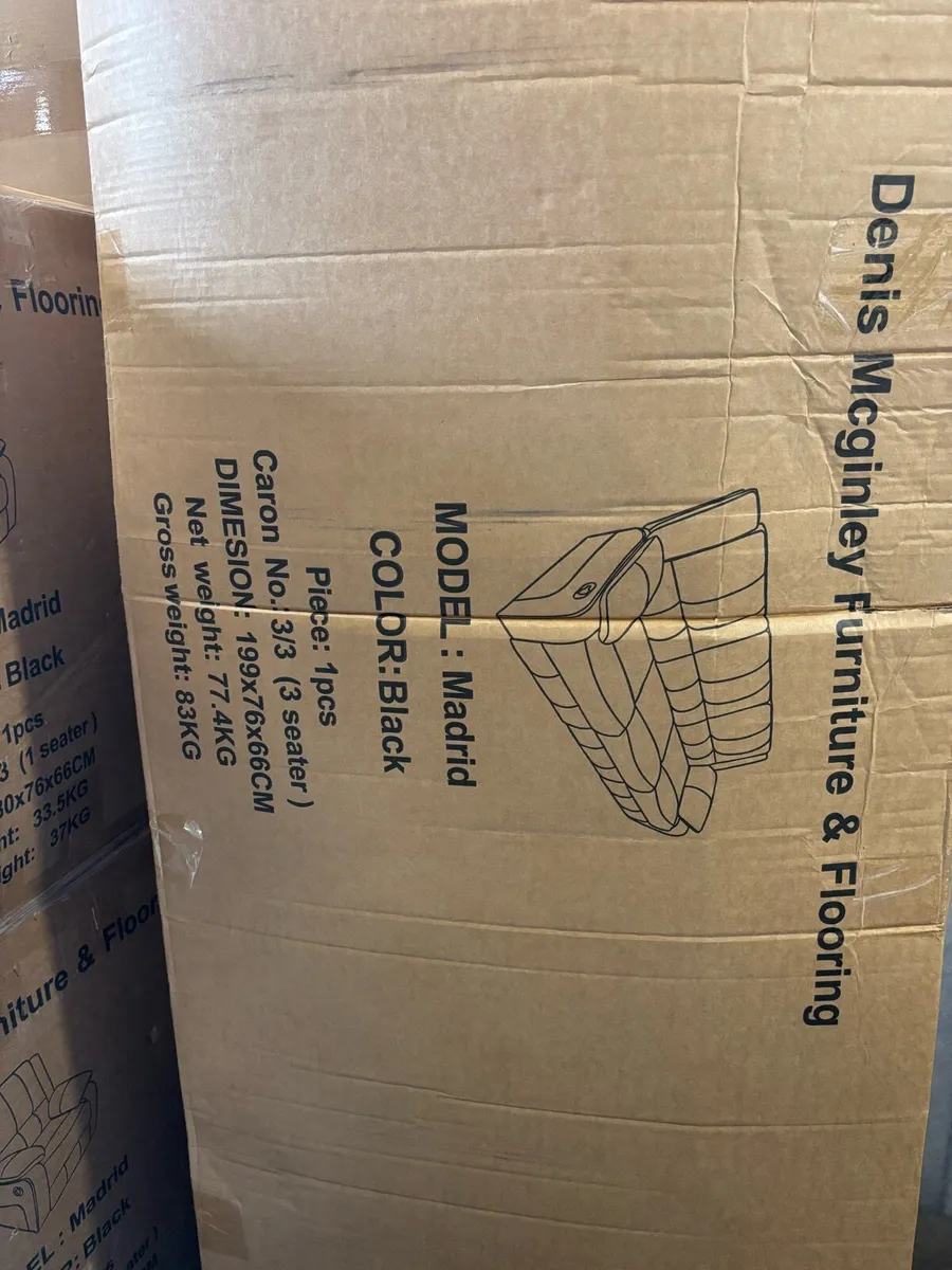 New 3+2+1 Grey leather Recliner Sofas - Image 4