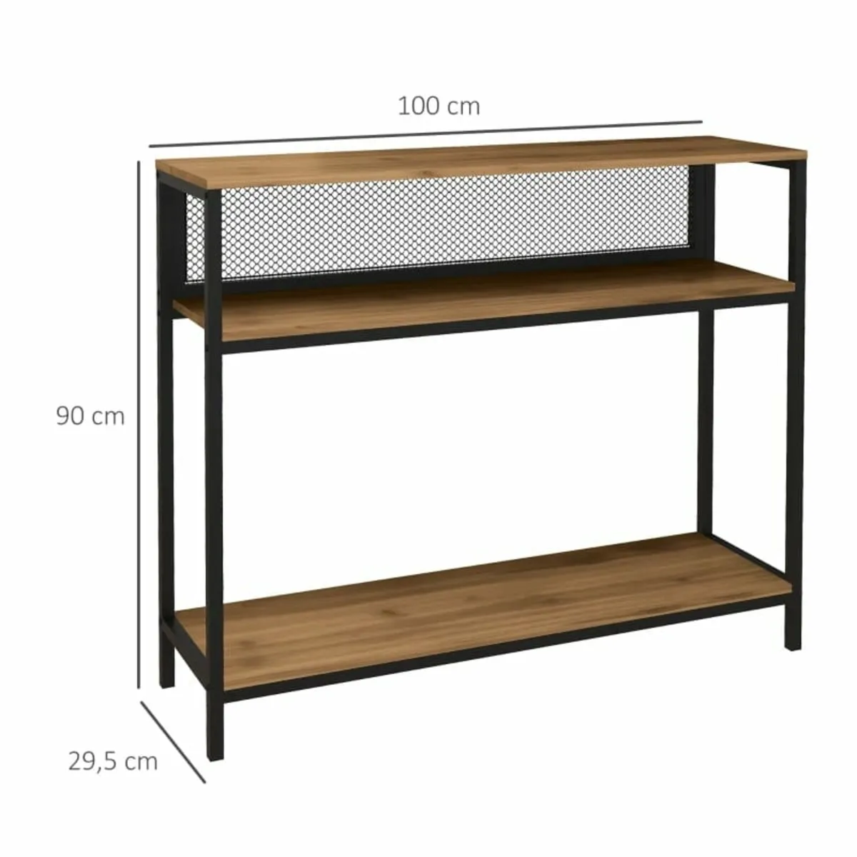 Sideboard Console Table Hall Shelf, Industrial Des - Image 3