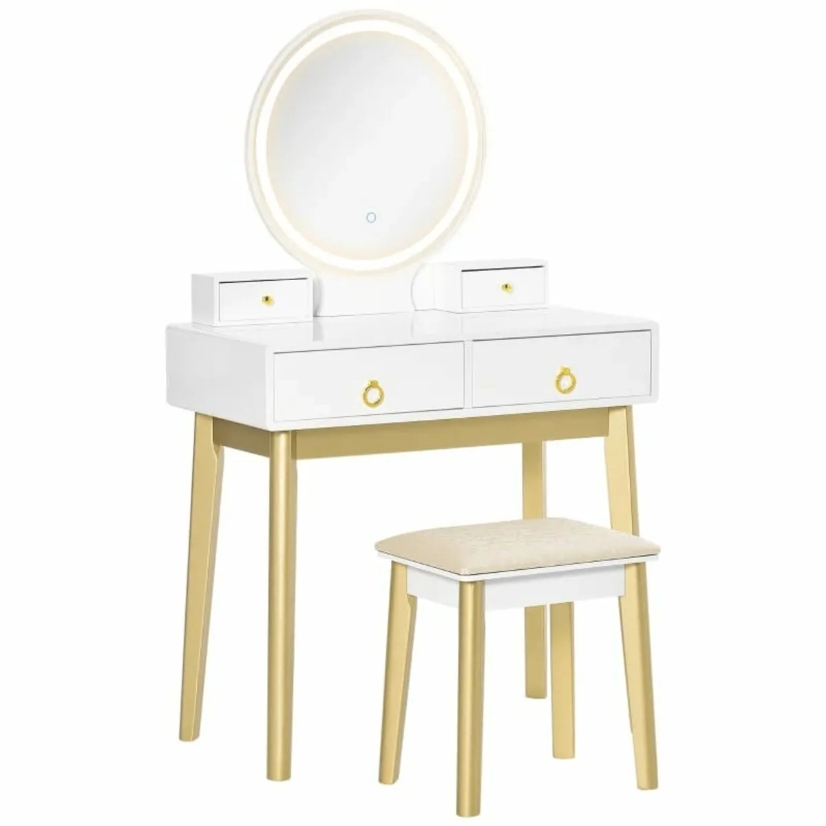 Dressing Table Set with Mirror, Built-in 3 Color L - Image 3
