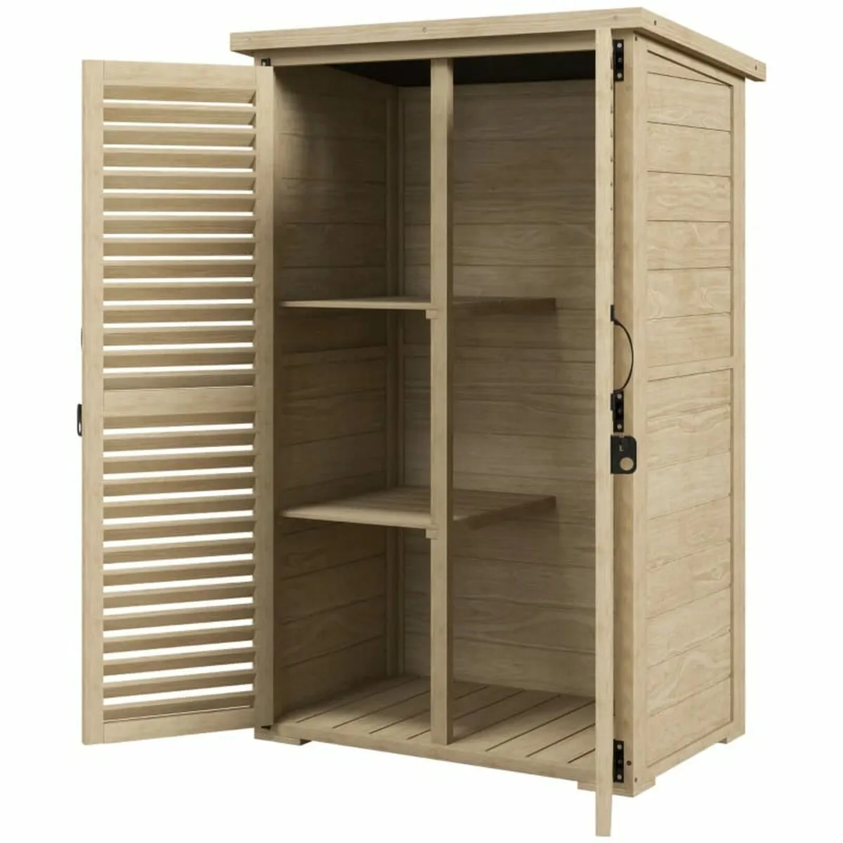 Wooden Garden Storage Cabinet for Tools with 2 She - Image 2
