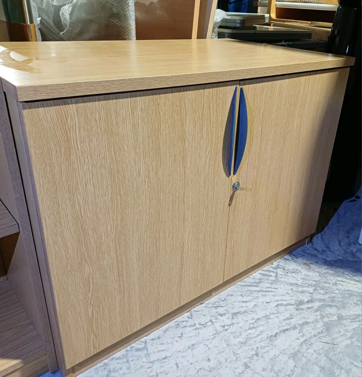 Half Height Oak Wooden Cabinet - Image 2