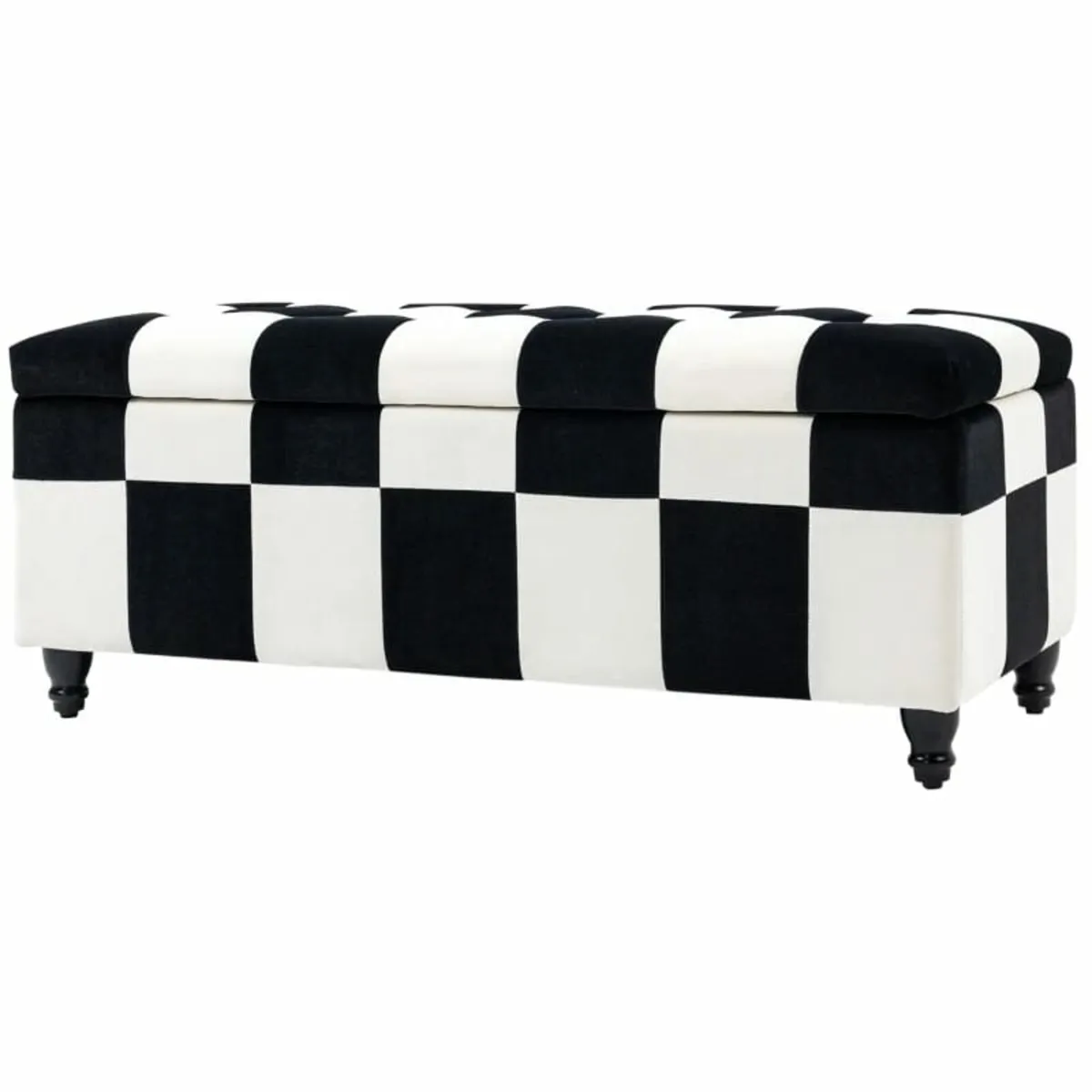 114 x 47 x 47cm Velvet Storage Ottoman, Button-tuf - Image 1