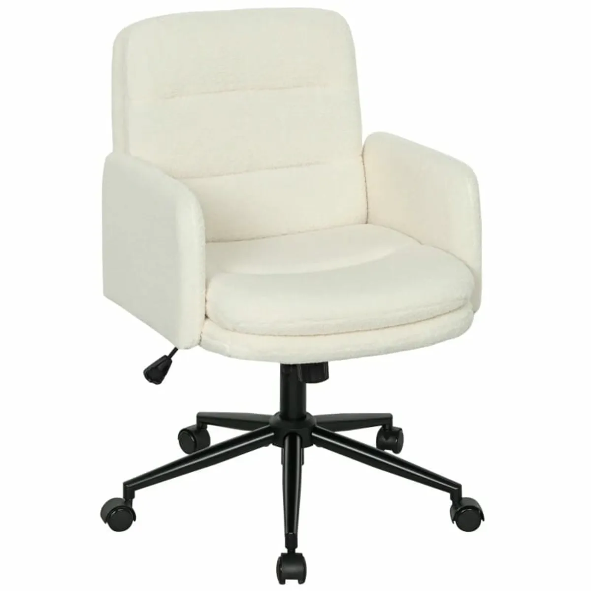 Mobile office chair with fabric upholstery, armres - Image 3
