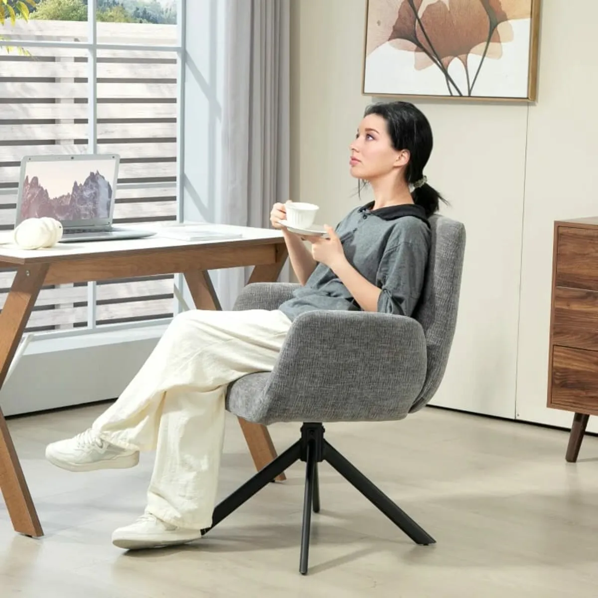 Upholstered Armchair, Accent Chair, Modern Design, - Image 2