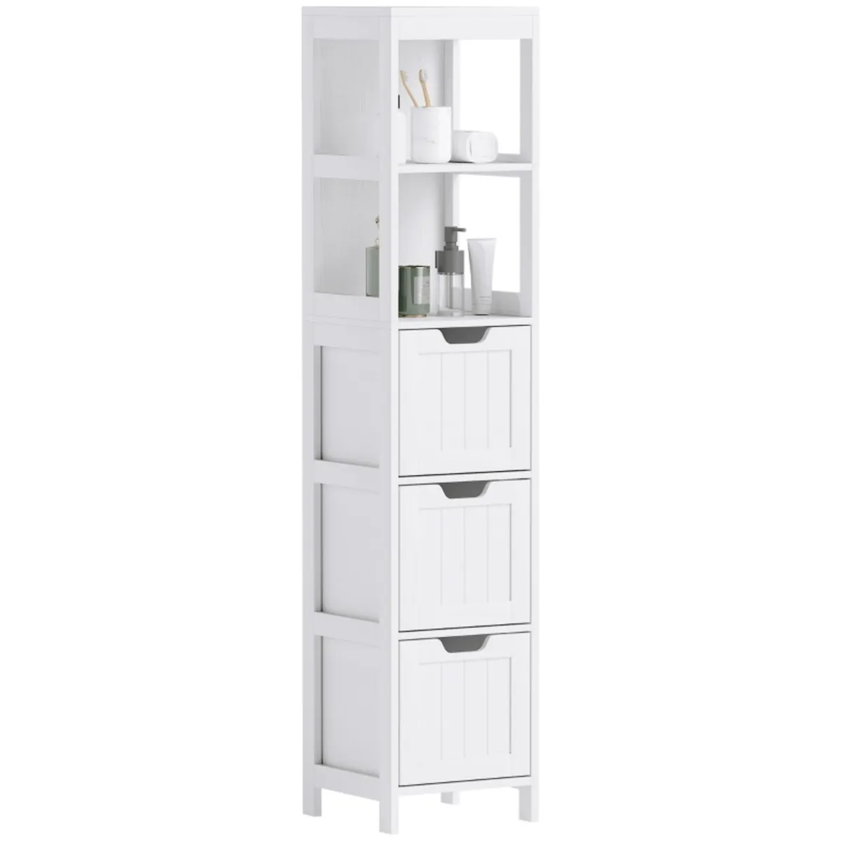Bathroom Cabinet, 2 Shelves, 3 Drawers, Water-Resi - Image 2