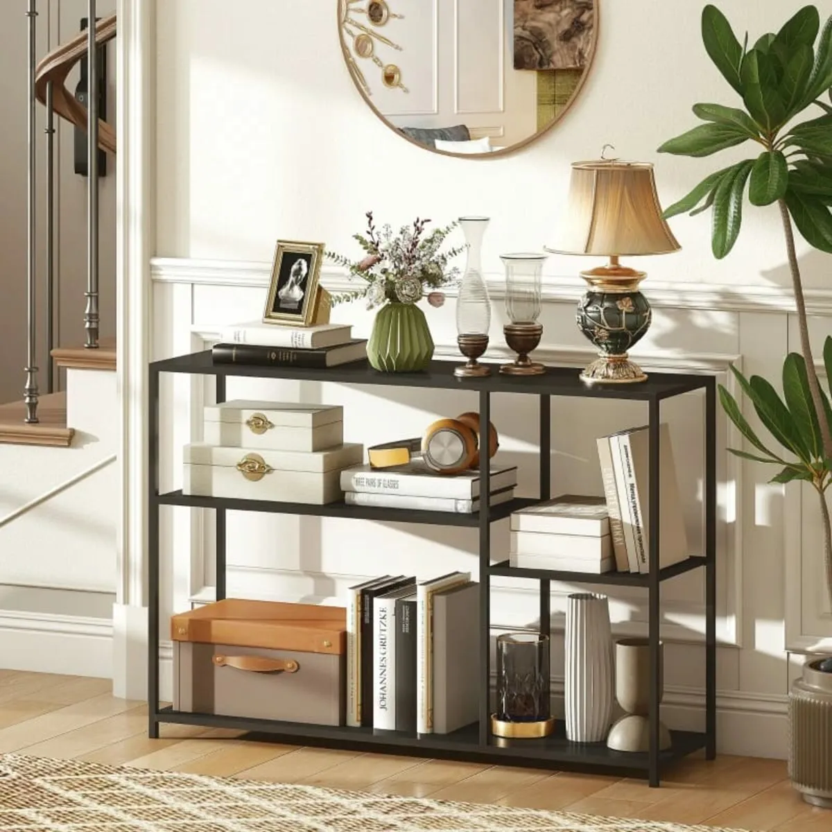 Console table, 4 tiers, steel frame, for hallway, - Image 4