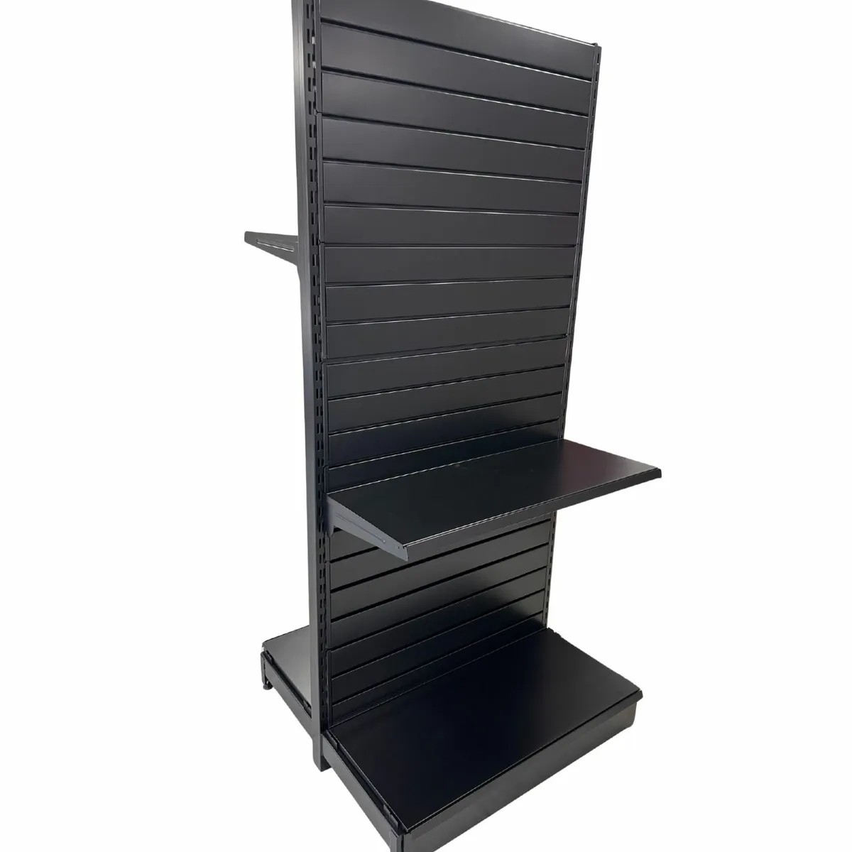 Double Side Slat Panel Shelf | Black | 2250mm