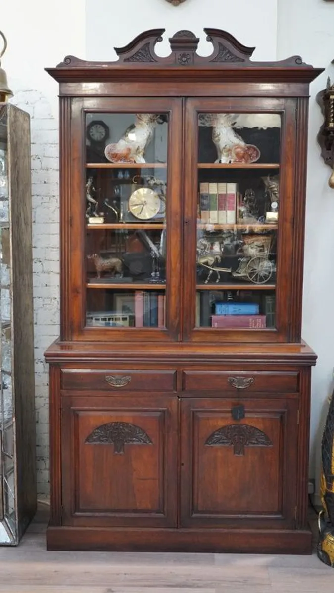 Original Victorian Mahogany Bookcase - Image 1