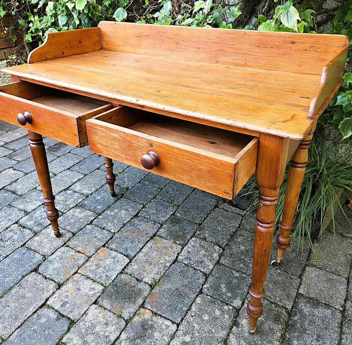 Victorian Pine Side Table- Circa 1880 - Image 3