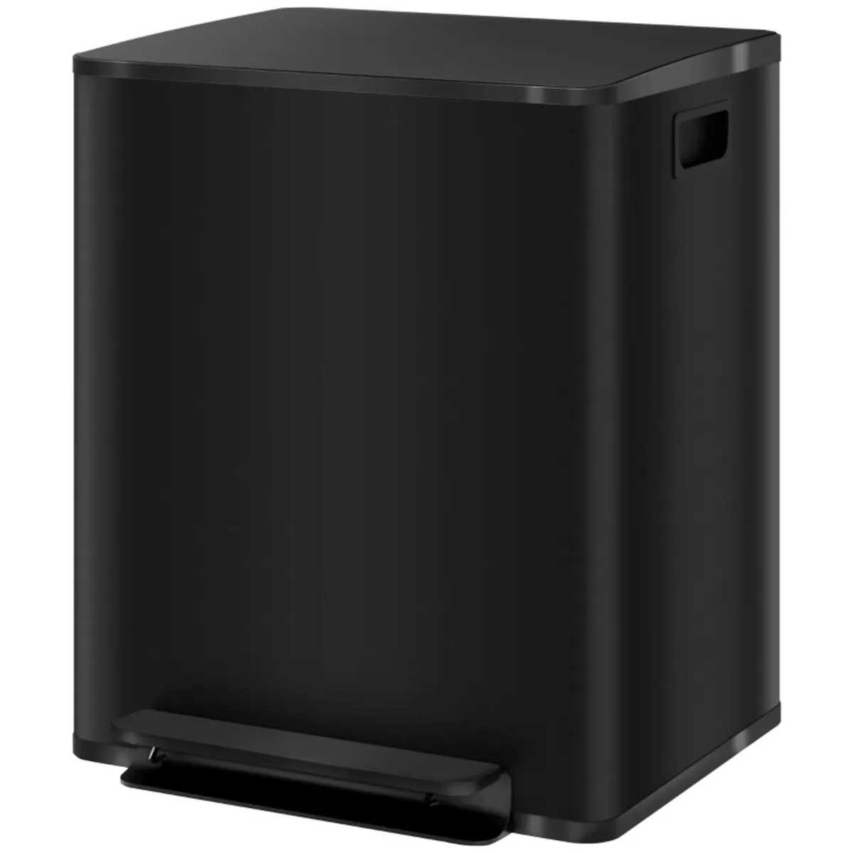 50L Dual Compartment Stainless Steel Bin, with Deo - Image 1