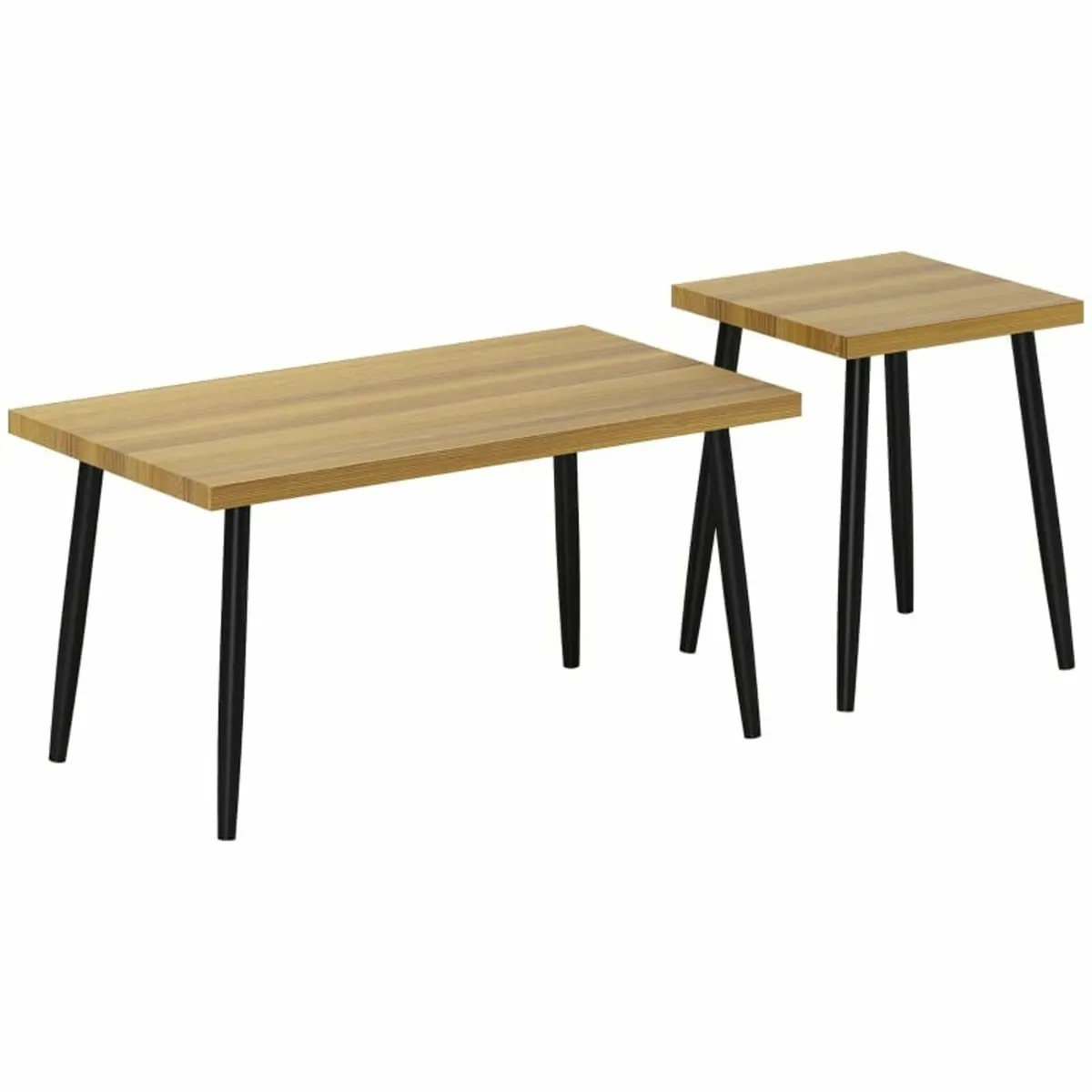 2-piece Coffee Tables Set, Large and Small Table w - Image 1