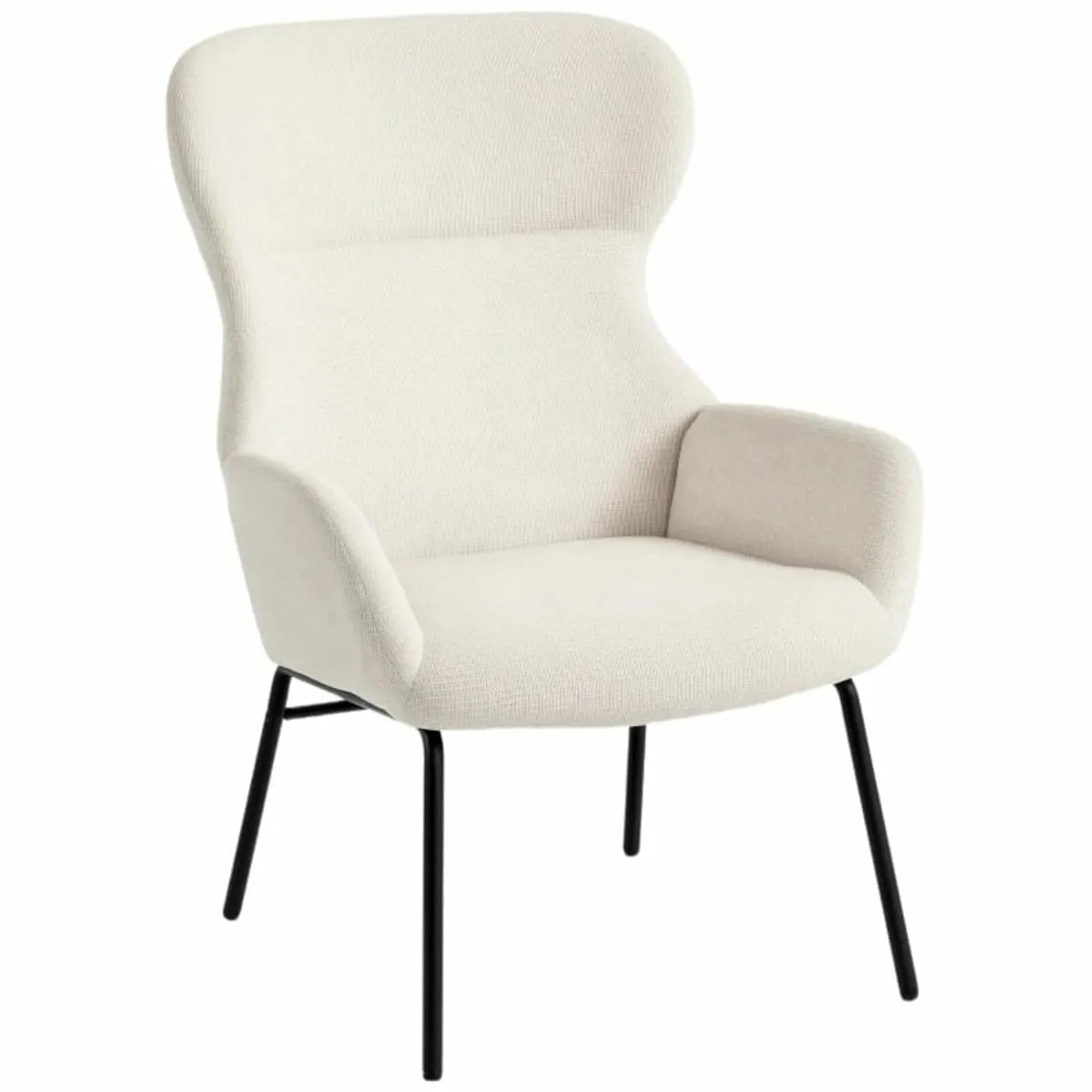 Modern Wingback Upholstered Chair, High Backrest, - Image 1