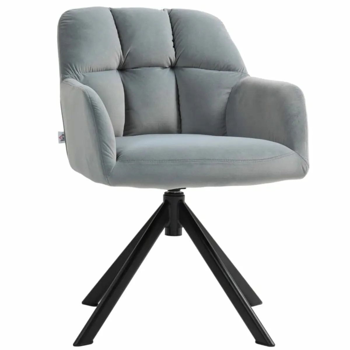 Swivel Armchair, Modern Accent Chair with Metal Le - Image 2