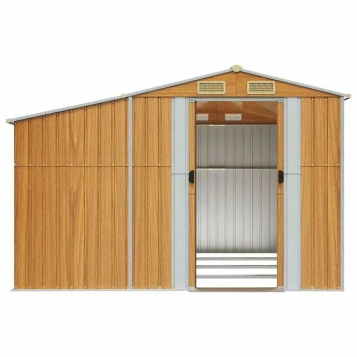 Shed Light Brown 277x365.5x179 cm Galvanised Steel - Image 3