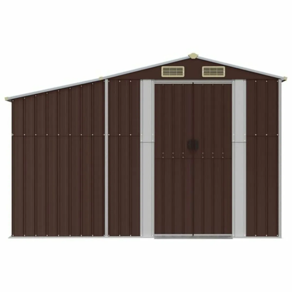 Garden Shed Brown 277x365.5x179 cm Galvanised Stee - Image 4
