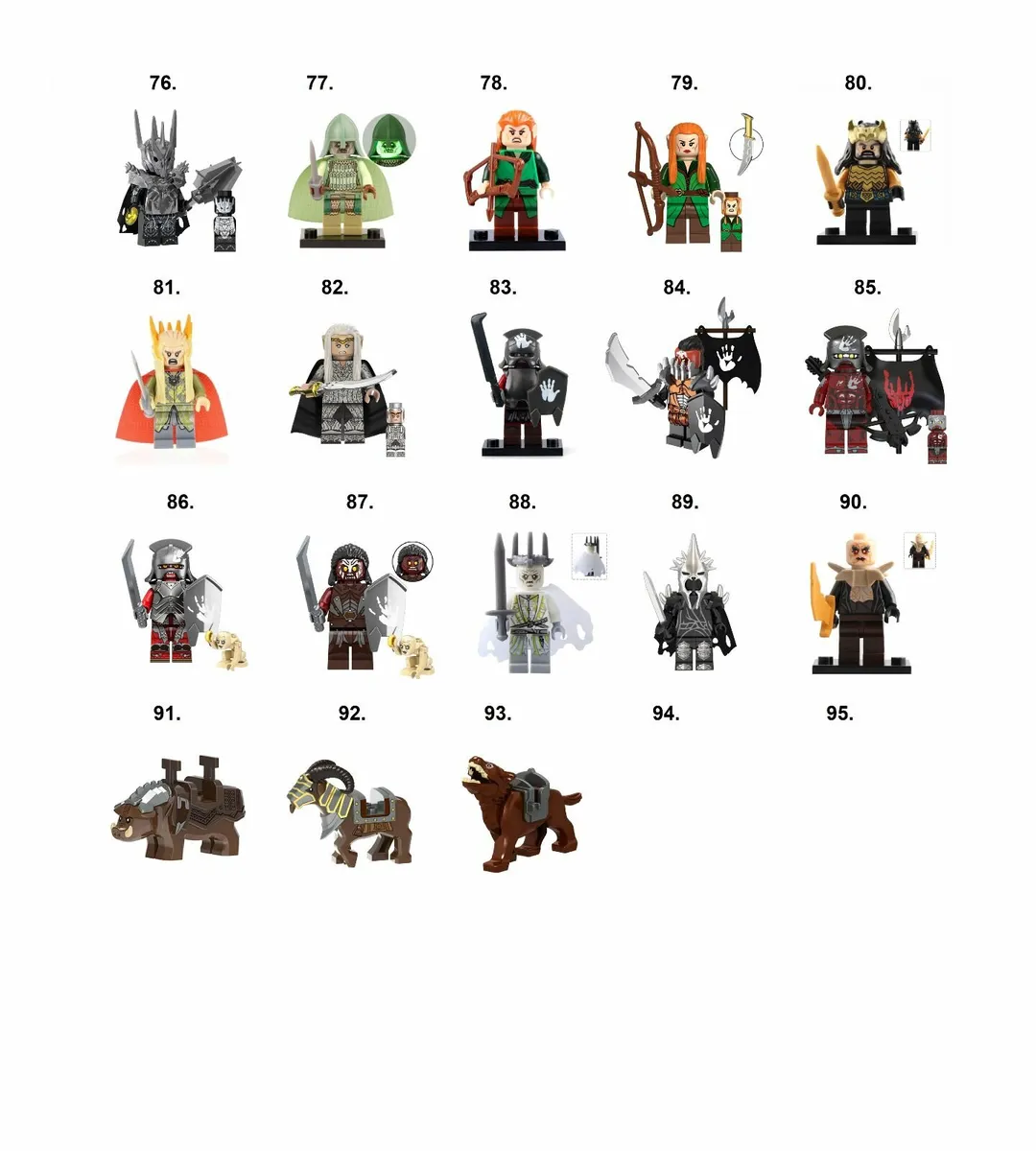 Lord of the Rings LOTR Lego Compatible Minifigures - Image 4