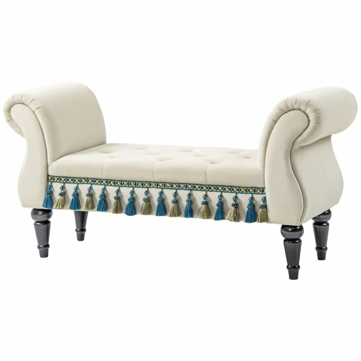 Upholstered bench, seat bench, vintage design, up - Image 1