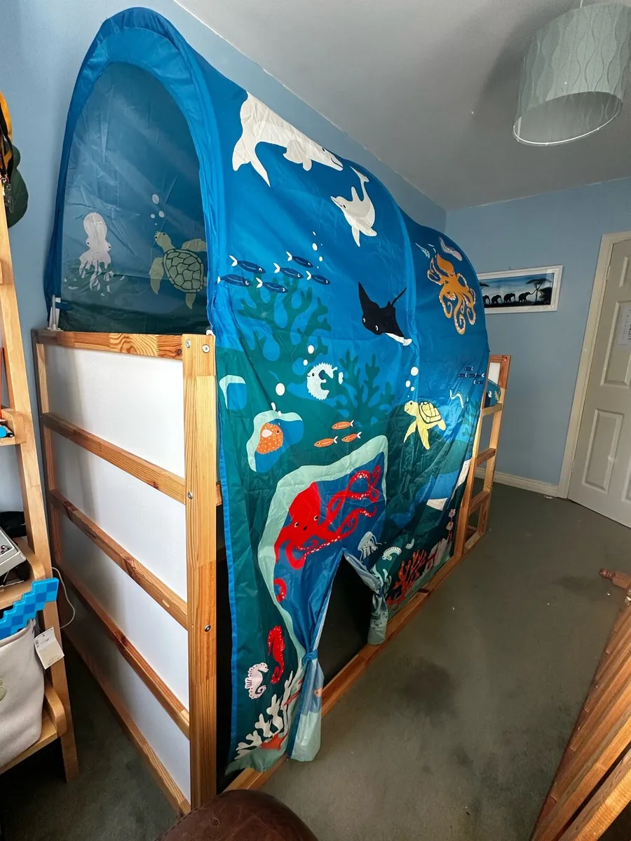 Ikea Kura Bed with Canopy and Åfjäll Mattress - Image 4