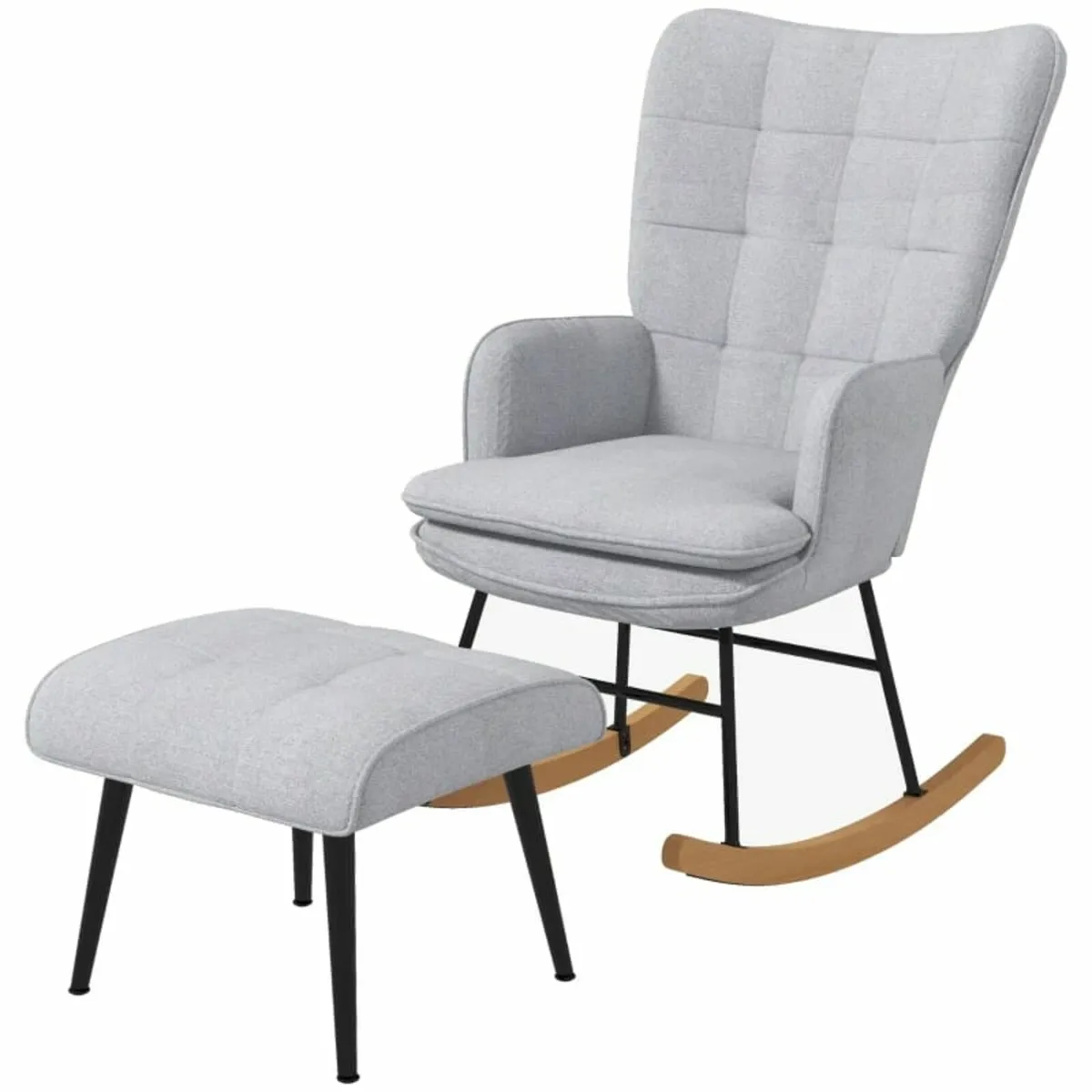 Rocking chair with Ottoman Scandinavian design Roc - Image 1