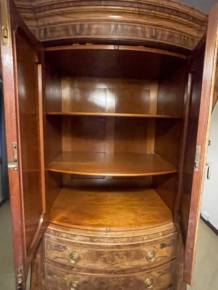 Antique Walnut Wardrobe - Image 2