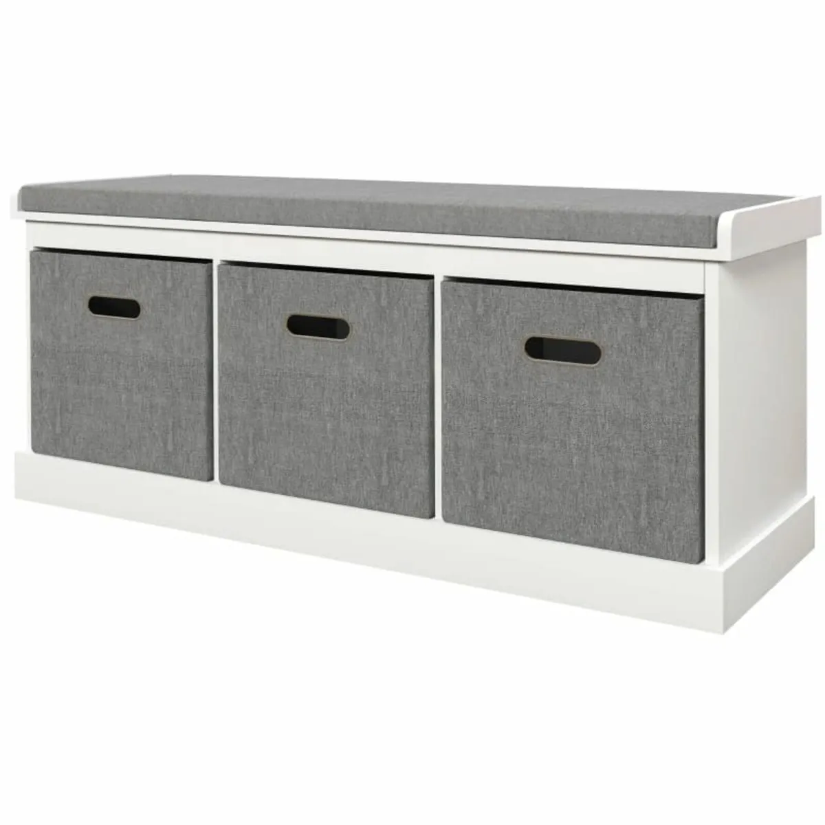 Three-Drawer Shoe Storage Bench, with Padded Top S - Image 1