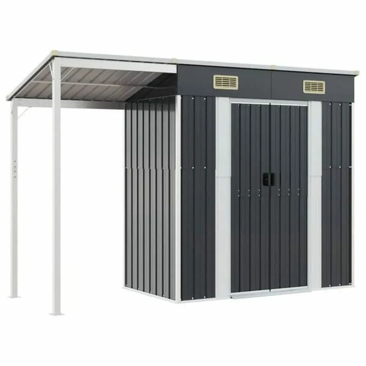 Garden Shed with Extended Roof Anthracite 277x107x - Image 1
