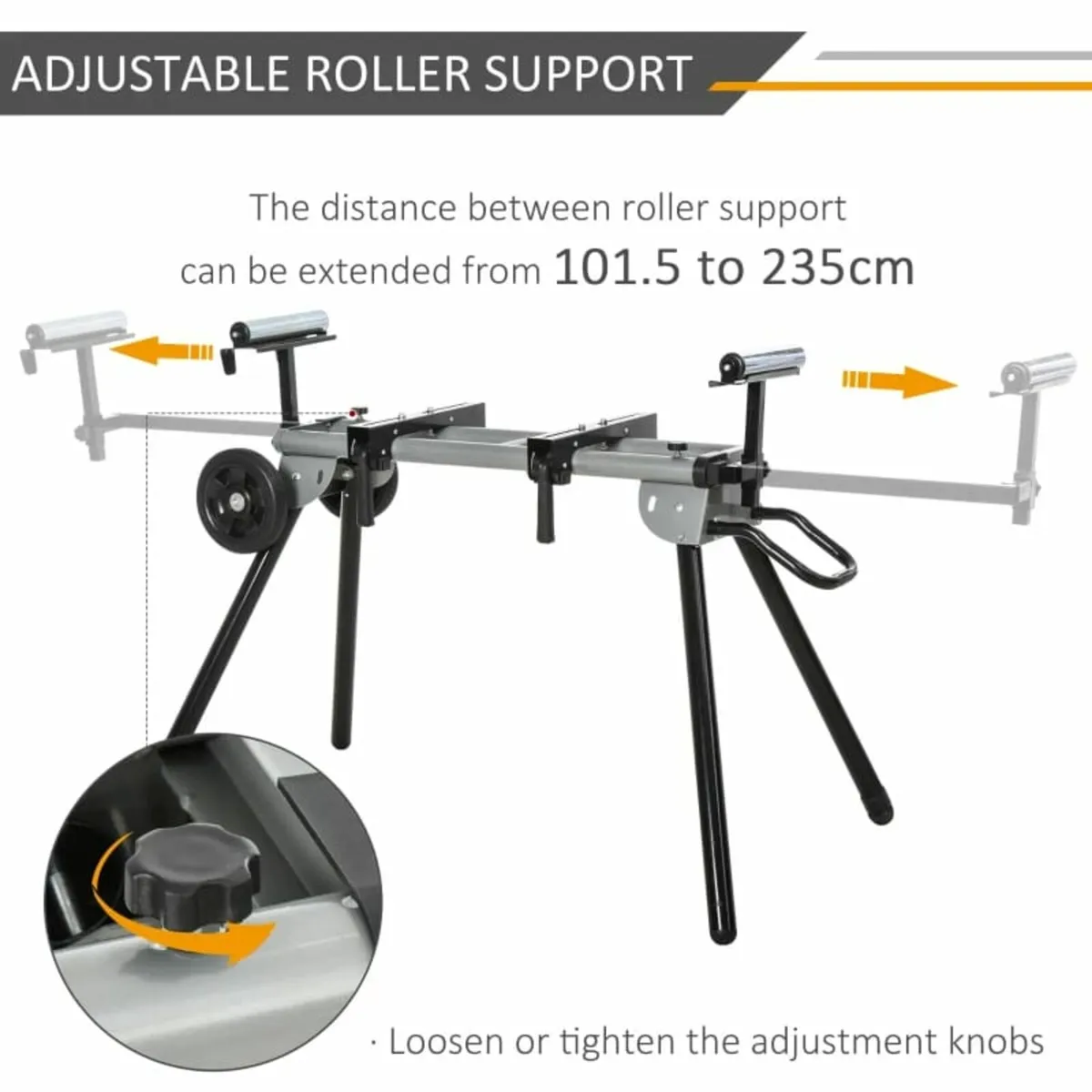 Mitre Saw Stand with Extensions, Sawhorse for Cutt - Image 3