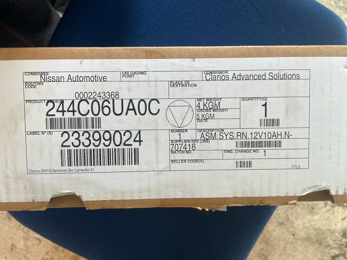 Nissan 244C06UA0A 13V / 10AH/ 130WH Car Battery - Image 2