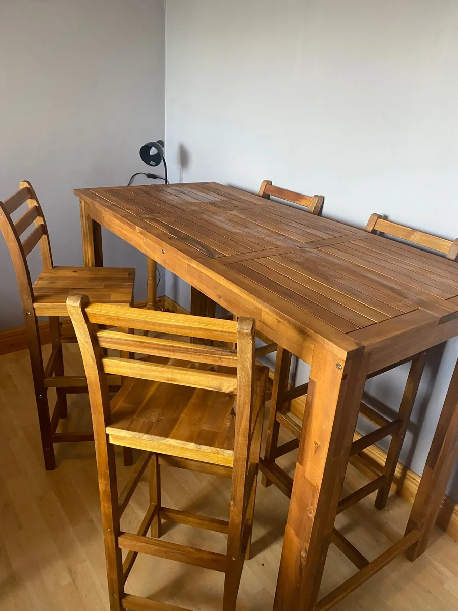 Bar Table and Stools - Image 1
