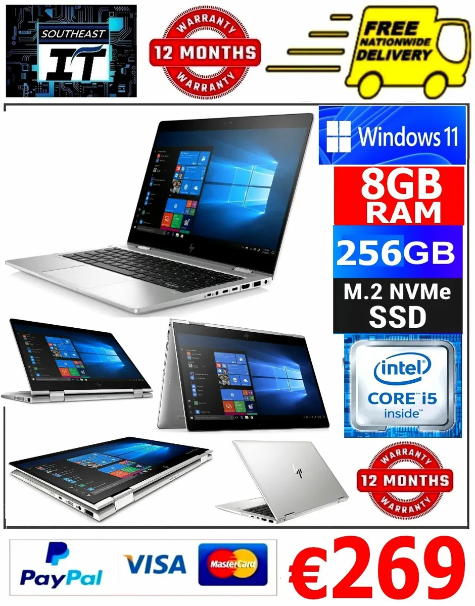 Hp i5 8gb ram 256gb nvme win 11 pro Laptop - Image 1