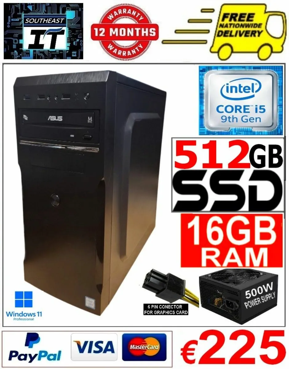 ASUS i5 9th Gen PC 16GB RAM 512GB SSD  win 11 PC - Image 1
