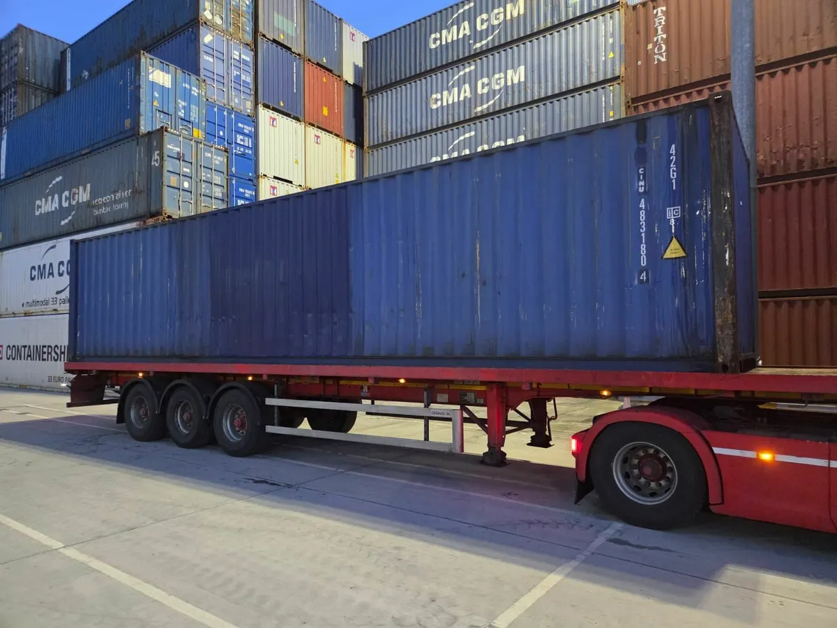 Used 40FT High Cube Shipping Containers - BLUE - Image 1