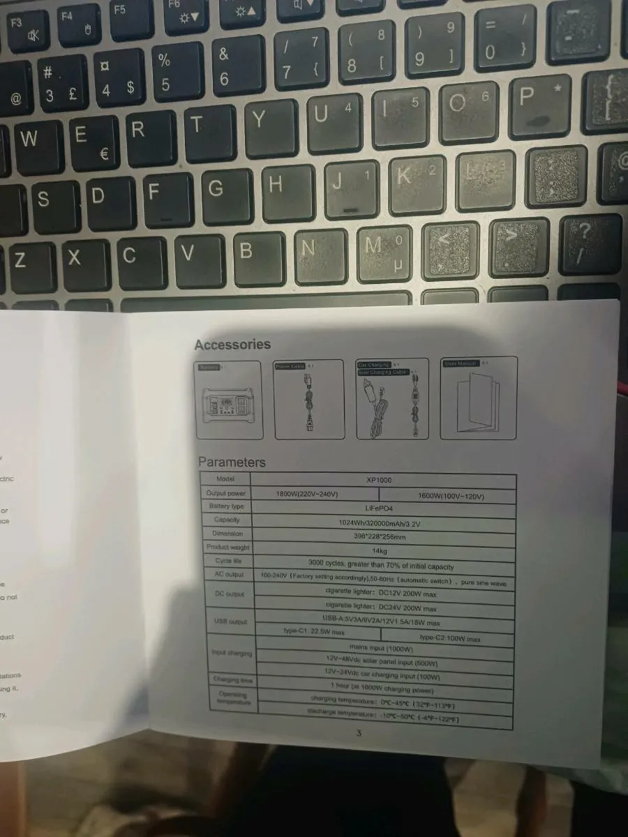 Power station, 1028wh with 420watt solar panel - Image 4