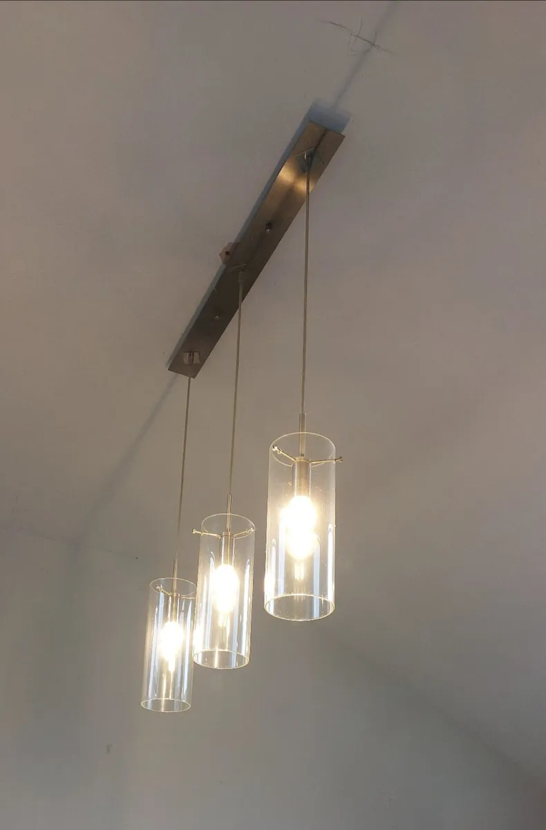 2 x Light fittings Brush Chrome - Image 2