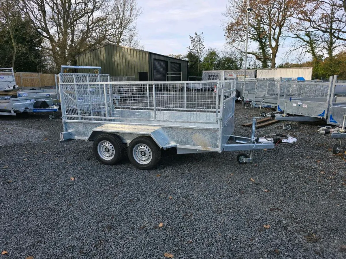 10x5ft galvanised trailer mesh ramp door leds - Image 2