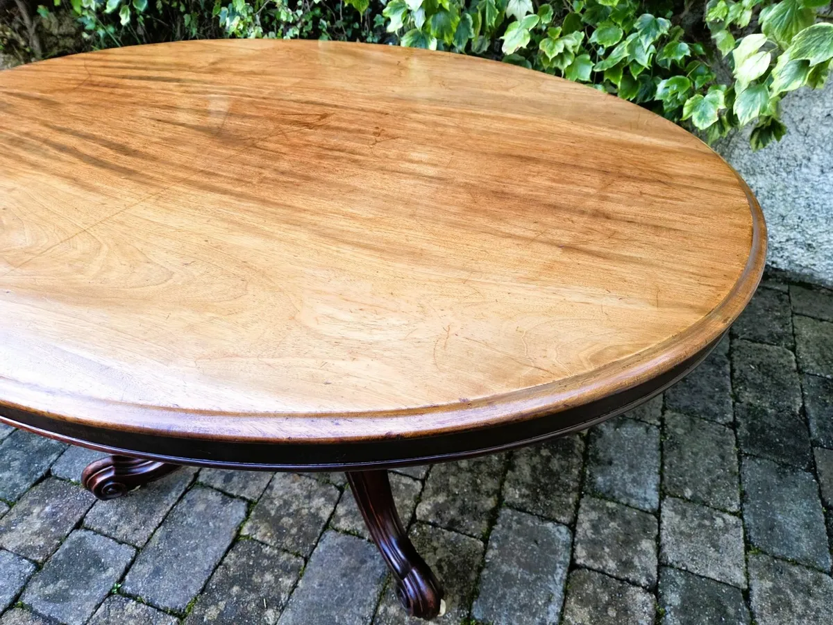 Victorian Oval Breakfast Table- Circa 1870 - Image 3
