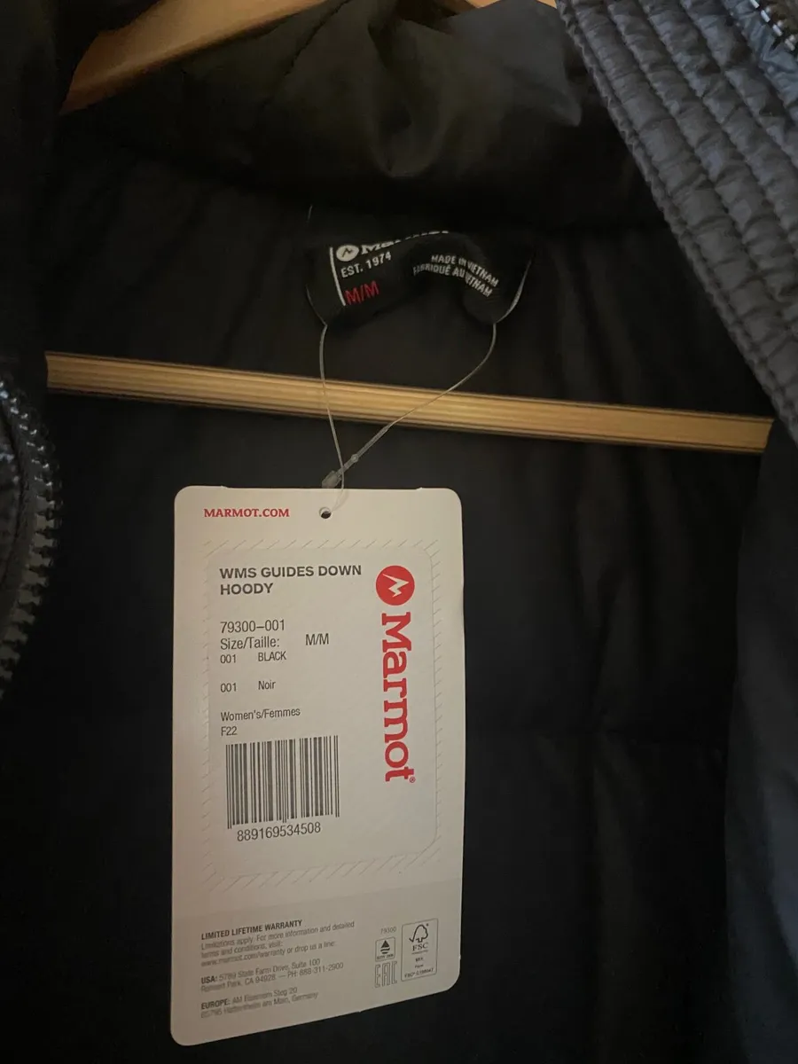 Marmot Women’s “Guides Down Hoody” — Black, Size M - Image 4