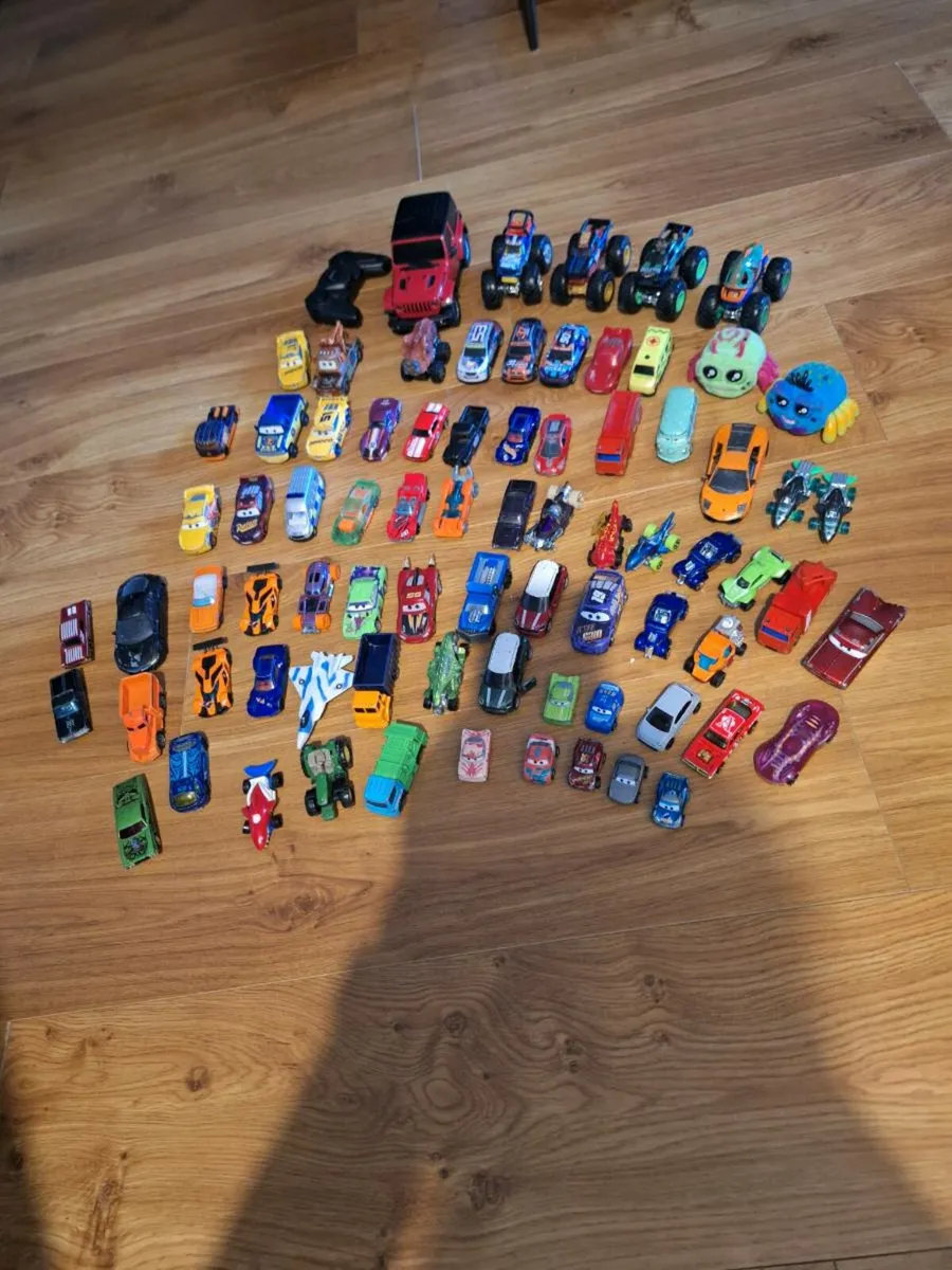Monster trucks and cars