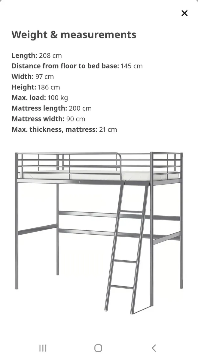 *Reduced* Mattress, Loft Bed, Couch, Armchair - Image 2