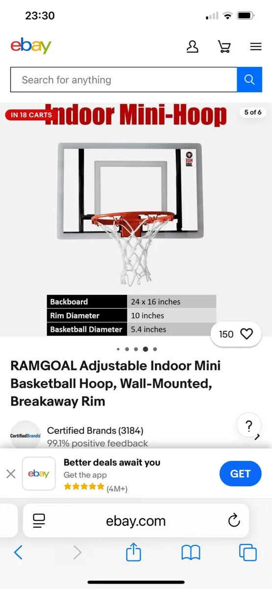 Indoor mini basketball hoop - Image 4